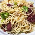 kaiyui's cooksnap of when they made パストラミビーフとキャベツのパスタ♪.