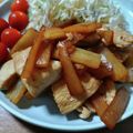 クック6EEORP☆'s cooksnap of when they made 大根と鶏肉の豆板醤炒め.