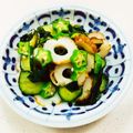 あっこ姉's cooksnap of when they made 胡瓜オクラ竹輪の梅風味そうめんつゆ酢の物.