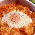 ゆなっちママ's cooksnap of when they made 簡単ランチ＊巣ごもり卵のケチャップライス.