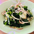 まひわ's cooksnap of when they made 手早く簡単☆みょうがとワカメの酢のもの.