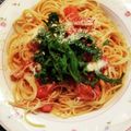 プルンバゴ's cooksnap of when they made 完熟トマトの冷製パスタ♪.