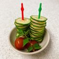 yummysunny's cooksnap of when they made 弁当に♬薄切りきゅうりと魚にソ串.