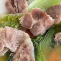 クックD54P4B☆'s cooksnap of when they made 【超簡単】豚肉とチンゲン菜のレンジ蒸し.