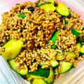 hyakume's cooksnap of when they made きゅうりとひき肉のカレー炒め.