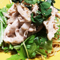 ♡あいさち♡'s cooksnap of when they made 五右衛門風 豚しゃぶと水菜の和風パスタ☆.