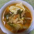 hamin's cooksnap of when they made 新じゃがチゲ鍋☆濃厚豚バラ☆にら☆夕食.