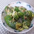 スタイリッシュママ's cooksnap of when they made 蛇腹きゅうり＊ピリ辛ねぎダレ漬け.