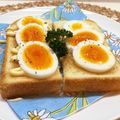horseland's cooksnap of when they made おひとりさまのパンがサクサク玉子トースト.