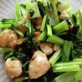 TYSK's cooksnap of when they made 鶏ももと小松菜のにんにく炒め.