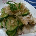 えいとさん's cooksnap of when they made 鶏胸肉ときゅうりの梅おかか和え.