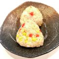 悠LOVE航's cooksnap of when they made お弁当にも。梅おかか炒り卵おにぎり.