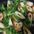 まきぴー☆'s cooksnap of when they made 山東菜とちくわの煮びたし 10分.