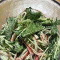 mi_ricky's cooksnap of when they made ドレッシングも簡単！水菜のシーザーサラダ.