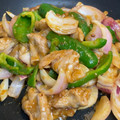やよい・M's cooksnap of when they made 豚薄切り肉＆玉葱とピーマンの生姜焼き.