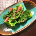 milestone★'s cooksnap of when they made *スイスチャードのオリーブオイル塩和え*.