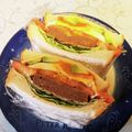 龍青空ママ's cooksnap of when they made ♫♬ハンバーグでボリュームサンド♫♬.