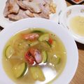 ﾋﾟﾛﾐ♡'s cooksnap of when they made ズッキーニとウインナーのカラフルスープ♪.