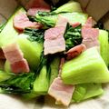 AS4164's cooksnap of when they made チンゲンサイとベーコンのおいしい炒め物☆.