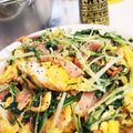 ゆるмαмα's cooksnap of when they made ■　水菜とベーコンの卵炒め　■.