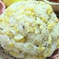 ゆけり３兄弟's cooksnap of when they made スクランブルチーズエッグおにぎり.