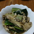 ramieru's cooksnap of when they made ズッキーニと舞茸とおあげさんのたいたん.