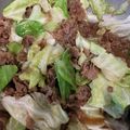 ぱんちゃんこ's cooksnap of when they made 材料2つ＊春キャベツと牛肉のすき焼き風＊.