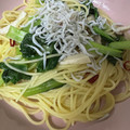 クック5POO64☆'s cooksnap of when they made 小松菜ときのことしらすの和風パスタ.