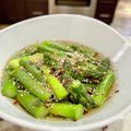 Superlittleboo's cooksnap of when they made アスパラの白だし漬け.