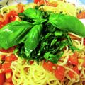 純子50Plus's cooksnap of when they made 完熟トマトの冷製パスタ♪.
