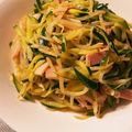 ☆ichika＊☆'s cooksnap of when they made 全てに濃い緑が付く♡綺麗な胡瓜の千切り♪.