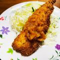 kinniko's cooksnap of when they made アジ大葉フライの梅肉ソースがけ.