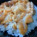 まーく71's cooksnap of when they made 新玉ねぎで親子丼☆お弁当にも！.