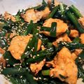＊piro＊'s cooksnap of when they made 鶏ささみとニラのピリ辛豆板醤炒め.