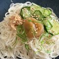 tomitomico's cooksnap of when they made 【簡単】さっぱり！梅ツナぶっかけそうめん.