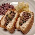 水無月328's cooksnap of when they made 栃尾揚げの挽肉はさみ焼き.