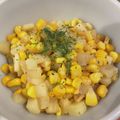 Faiza's cooksnap of when they made コーンとじゃがいものバター醤油炒め.