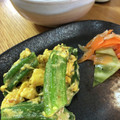 mantacarp's cooksnap of when they made オクラとたまごのマヨネーズ炒め♪.