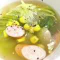 __おもち's cooksnap of when they made レタスとウインナーのスープ.