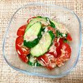emiiem's cooksnap of when they made トマトとキュウリのサラダ.