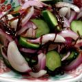 ひっこ's cooksnap of when they made レッドオニオンきゅうり塩昆布サラダ.