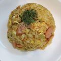 ミロ9607's cooksnap of when they made 10分作☆カレー炒飯手順で選ぶ深ねぎ×○.