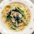 プルンバゴ's cooksnap of when they made ＊ベーコンと小松菜の牛乳クリームパスタ＊.