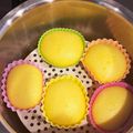 ハムポテト's cooksnap of when they made 野菜ジュースで爽やか☆簡単蒸しパン.