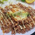 Suzu1330's cooksnap of when they made 簡単ランチ♪炒めハンバーグのロコモコ丼.