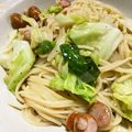 pisutatiyo's cooksnap of when they made アスパラガスと春キャベツのペペロンチーノ.