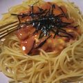 リンリン☆☆☆'s cooksnap of when they made 塩辛と卵のスパゲティ.