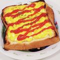 ゆ→ちむ❦180SX's cooksnap of when they made 炒り卵で手軽にエッグトースト.