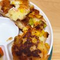 サンタJr's cooksnap of when they made チーズと枝豆とコーンのカリふわ焼き.