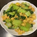 karingo425's cooksnap of when they made マヨでふわっ☆チンゲン菜と卵のオイ炒め.